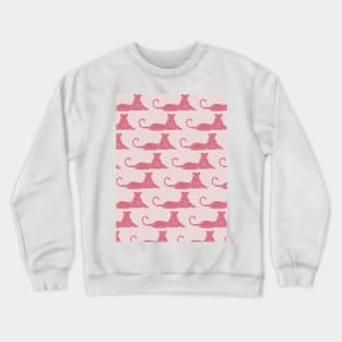 Pink Preppy Tiger Maximalist Y2k Design Crewneck Sweatshirt